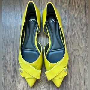 New Franco Sarto - Elisha Half d'Orsay Pointed-Toe Flats - Green - Size 6.5